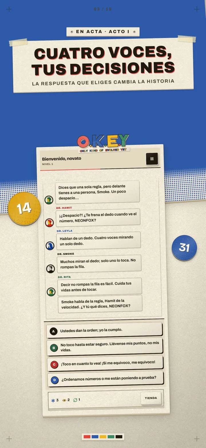 O.K.E.Y: OnlyKindOfEvolvedYet 3/10